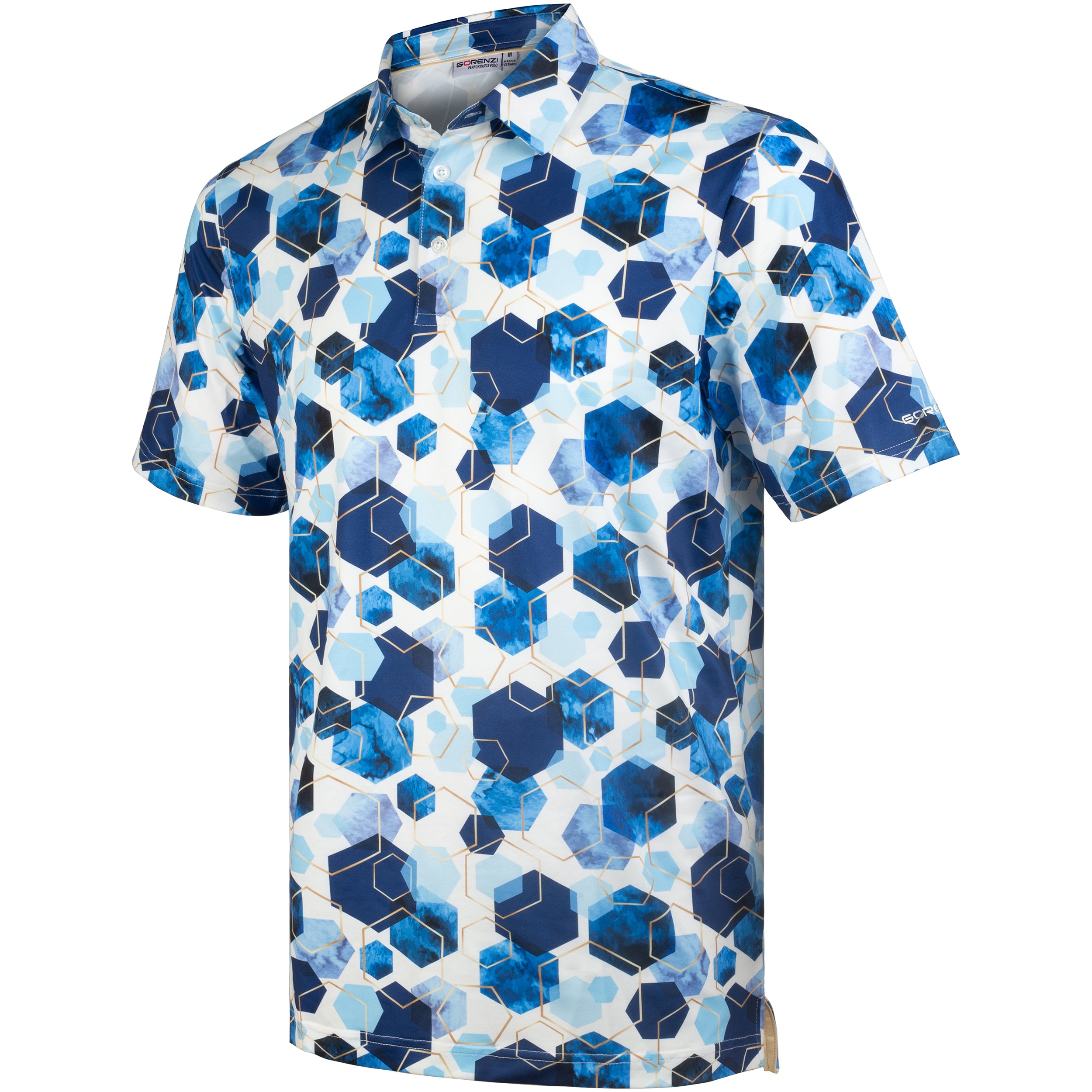 Blue Mosaic Men’s Performance Golf Polo