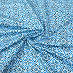 Blue Geo Tile Men’s Performance Golf Polo