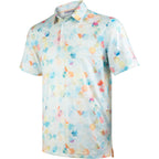 Colorful Geometric Hexagonal Golf Polo Shirt for Men