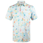 Colorful Geometric Hexagonal Golf Polo Shirt for Men