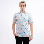 Colorful Geometric Hexagonal Golf Polo Shirt for Men