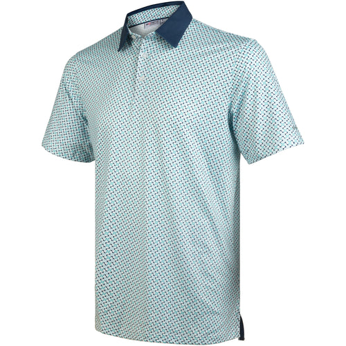 Mint Micro Geo Men’s Performance Golf Polo