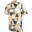 Orange Geometric Triangle Golf Polo Shirt for Men