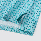 Green Square Geometric Golf Polo Shirt for Men