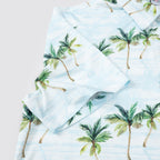 White Tropical Palm Men’s Performance Golf Polo