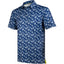 Navy Tropical Coconut Palm Tree Golf Polo Shirt for Men