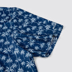 Navy Tropical Coconut Palm Tree Golf Polo Shirt for Men
