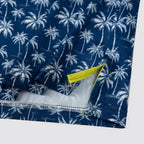Navy Tropical Coconut Palm Tree Golf Polo Shirt for Men