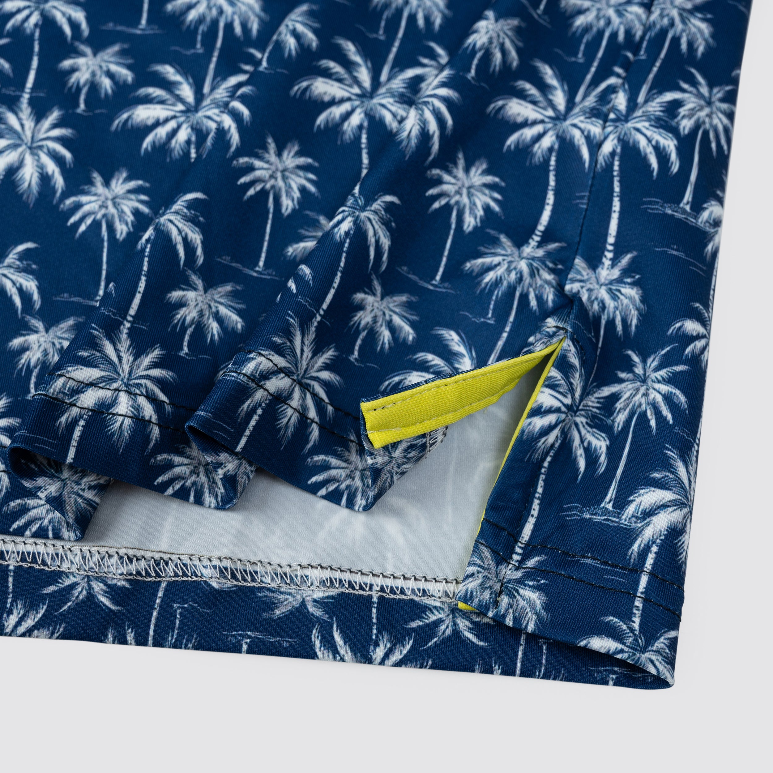 Navy Tropical Coconut Palm Tree Golf Polo Shirt for Men