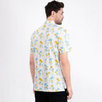 White Sailboat Palm Men’s Performance Golf Polo