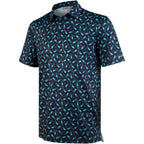 Midnight Tropical Pineapple Men’s Performance Golf Polo