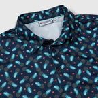 Midnight Tropical Pineapple Men’s Performance Golf Polo
