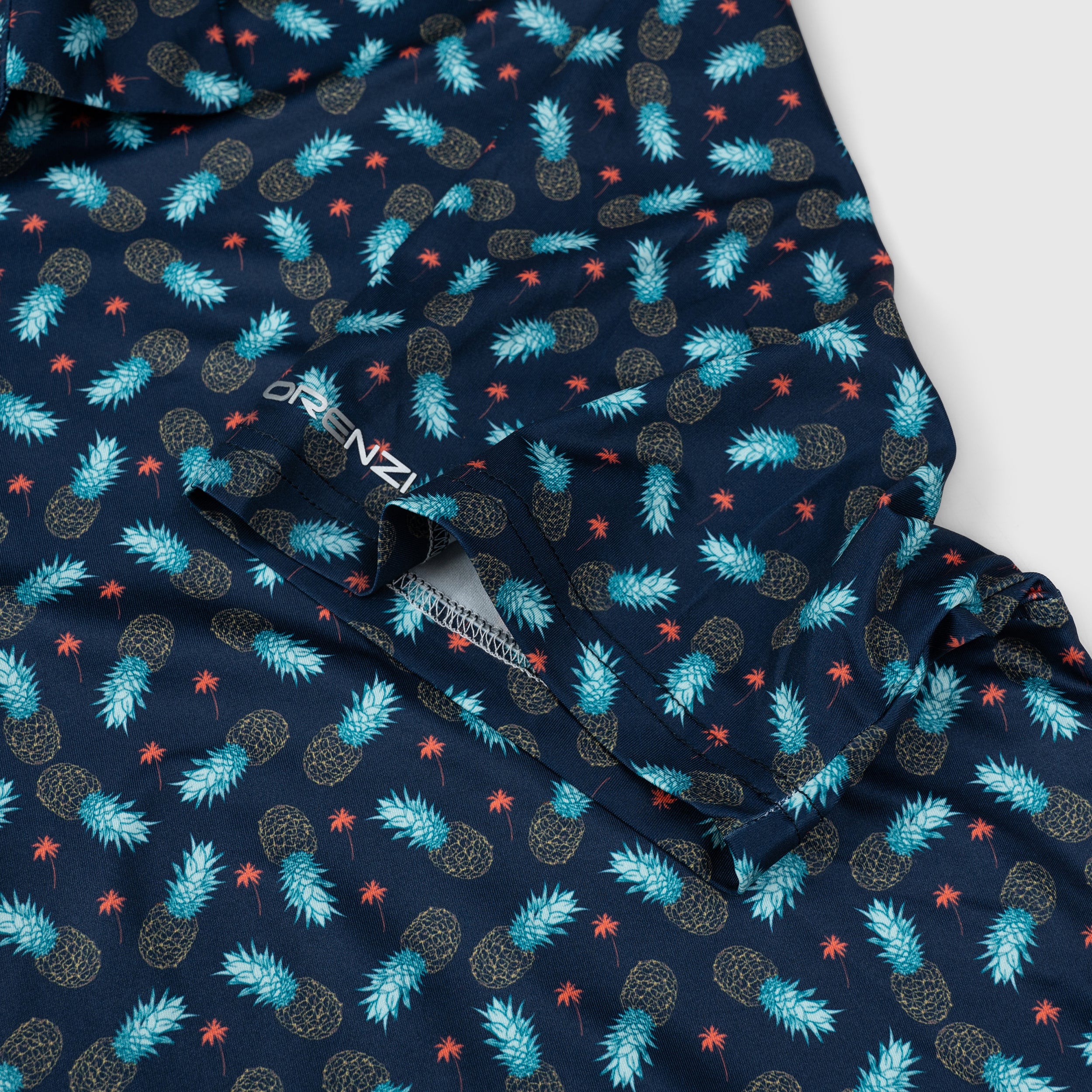 Midnight Tropical Pineapple Men’s Performance Golf Polo