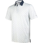 Navy Classic Print Men’s Performance Golf Polo