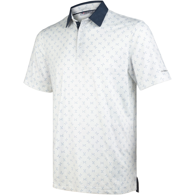 White Golf Club 01 Performance Polo Golf Shirts for Men Hover Image