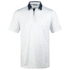 Navy Classic Print Men’s Performance Golf Polo