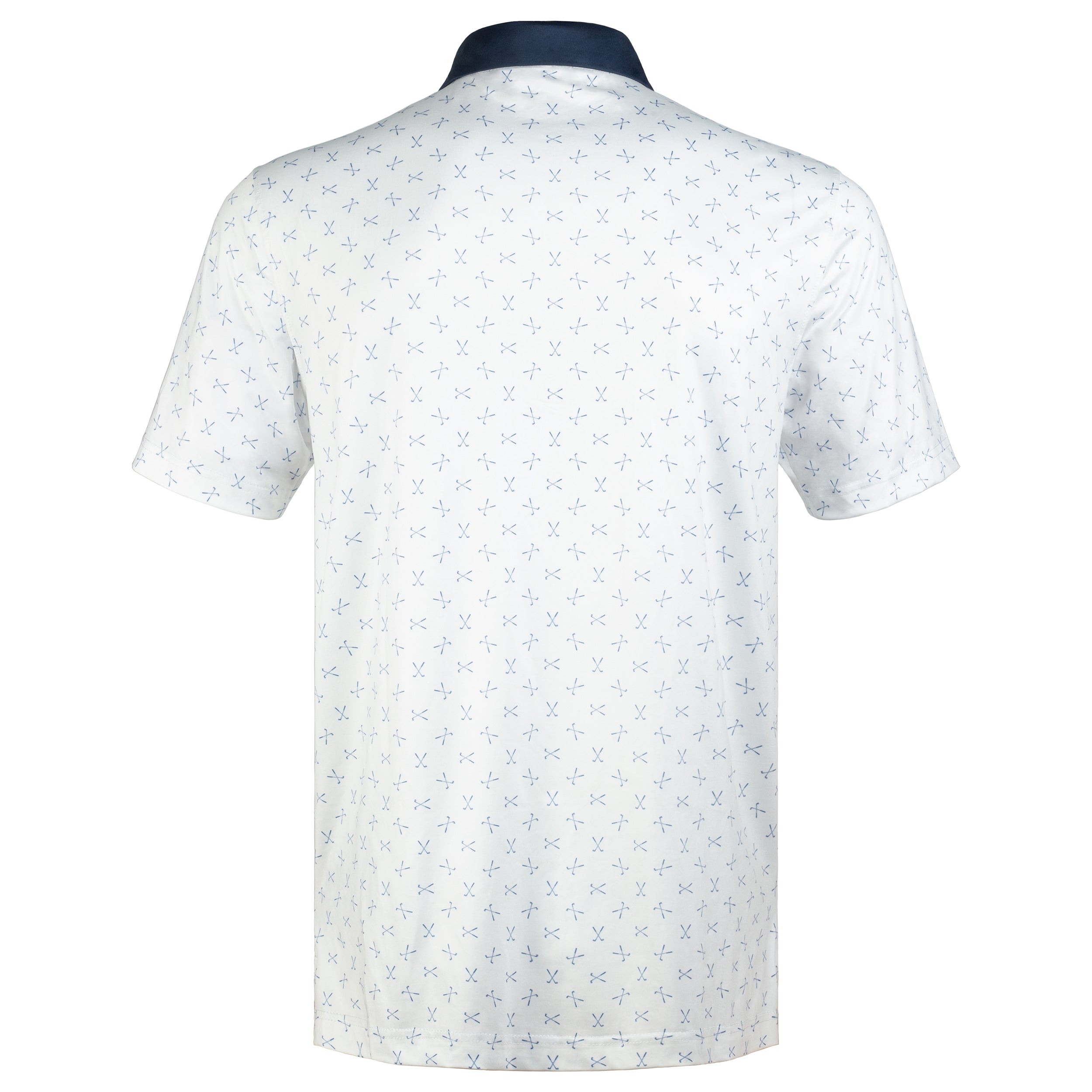 Navy Classic Print Men’s Performance Golf Polo