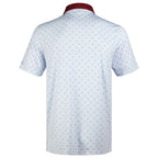 Burgundy Classic Print Men’s Performance Golf Polo
