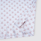 Burgundy Micro Print Men’s Performance Golf Polo