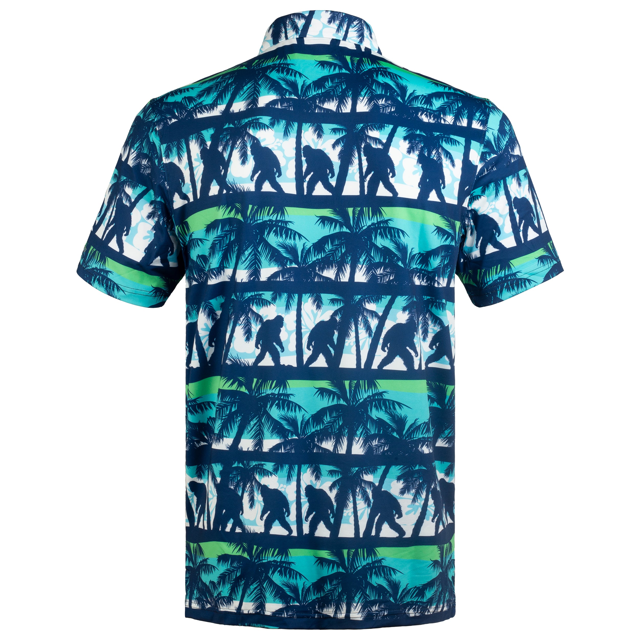 Blue Bigfoot Palms Men’s Performance Golf Polo