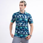 Blue Bigfoot Palms Men’s Performance Golf Polo