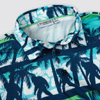 Blue Bigfoot Palms Men’s Performance Golf Polo
