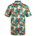Funny Bigfoot Floral Tropical Golf Polo Shirt for Men