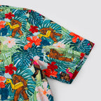 Funny Bigfoot Floral Tropical Golf Polo Shirt for Men