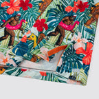 Funny Bigfoot Floral Tropical Golf Polo Shirt for Men