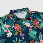 Green Bigfoot Floral Tropical Golf Polo Shirt for Men