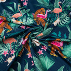 Green Bigfoot Floral Tropical Golf Polo Shirt for Men