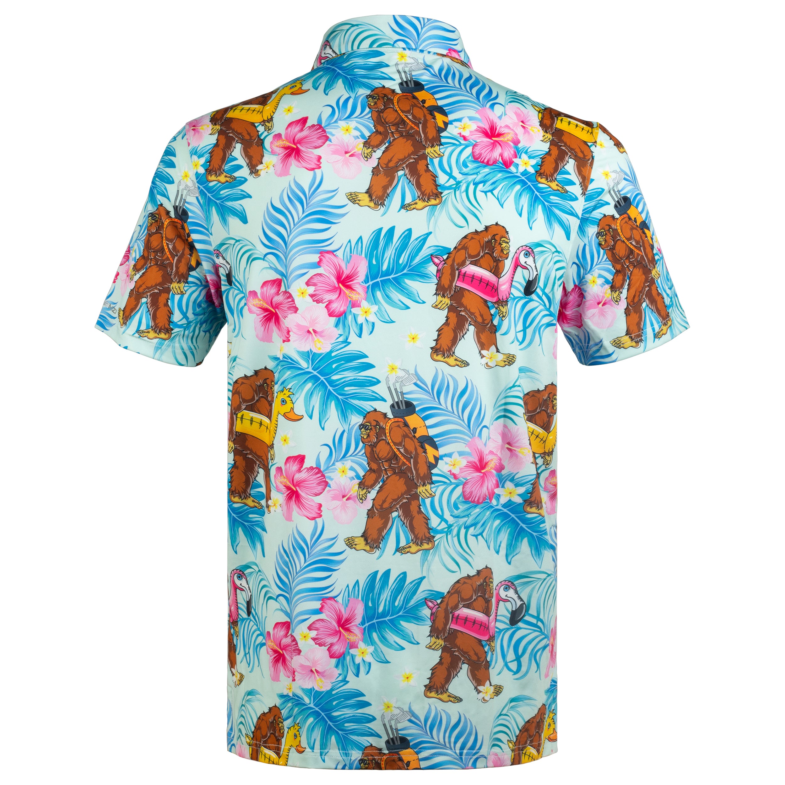 Island Bigfoot Flamingo Men’s Performance Golf Polo