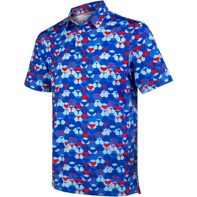 Blue Whaile Tail Golf Polo Shirt for Men Hover Image