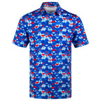 Blue Whaile Tail Men’s Performance Golf Polo