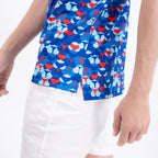 Blue Whaile Tail Men’s Performance Golf Polo