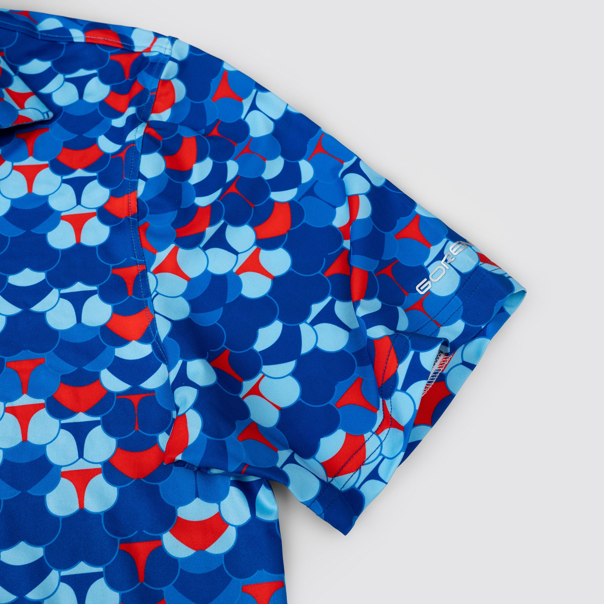 Blue Whaile Tail Men’s Performance Golf Polo