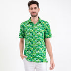 Green Whaile Tail Men’s Performance Golf Polo