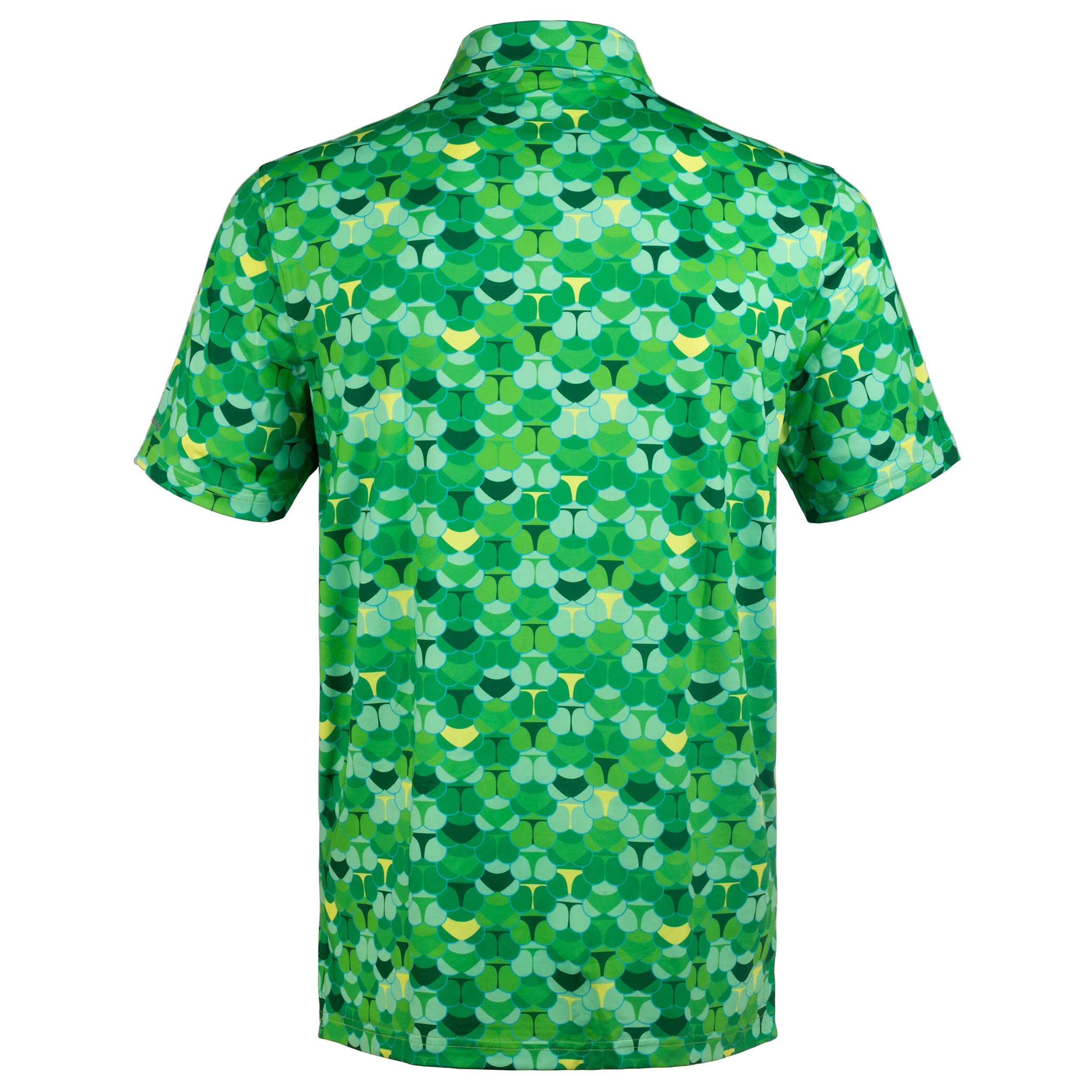 Green Whaile Tail Men’s Performance Golf Polo