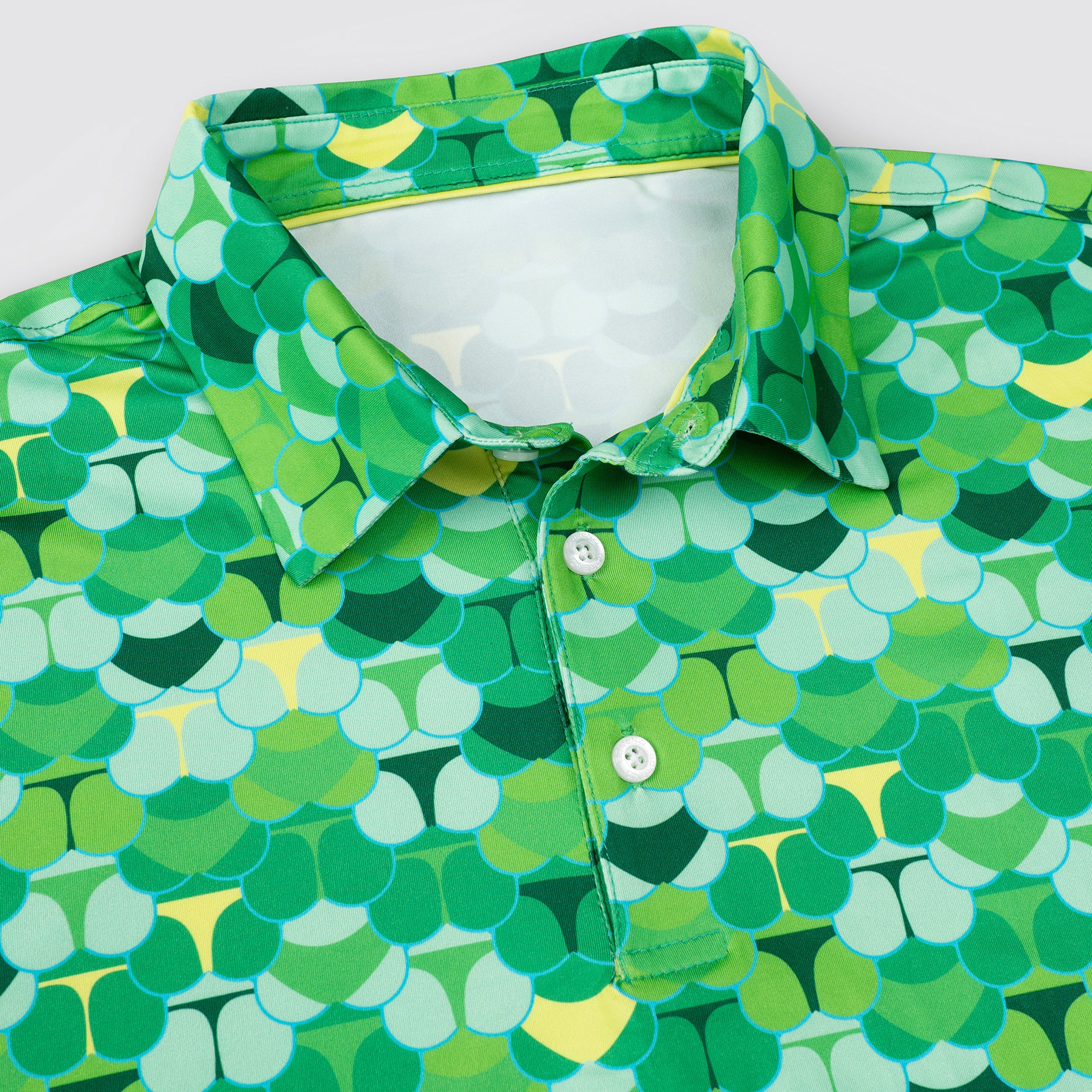 Green Whaile Tail Men’s Performance Golf Polo