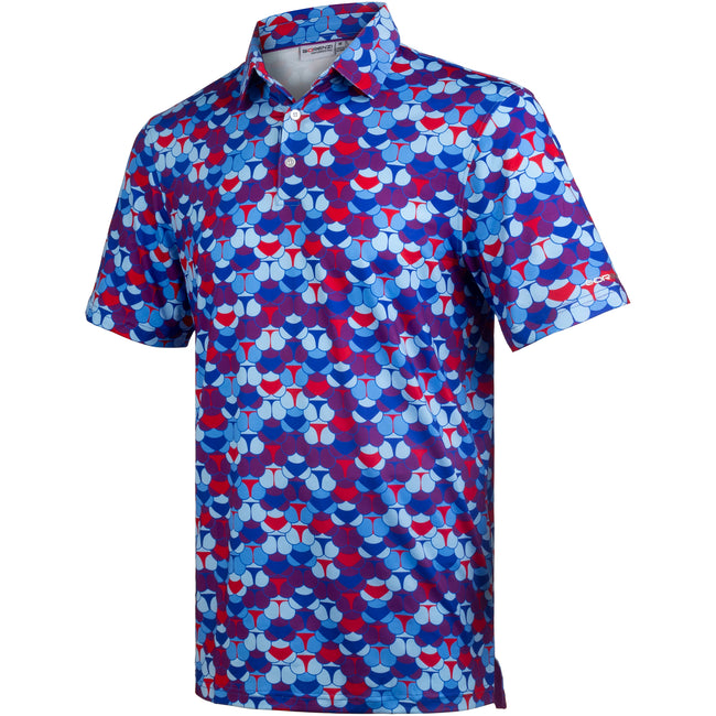 Purple Whaile Tail Golf Polo Shirt for Men Hover Image
