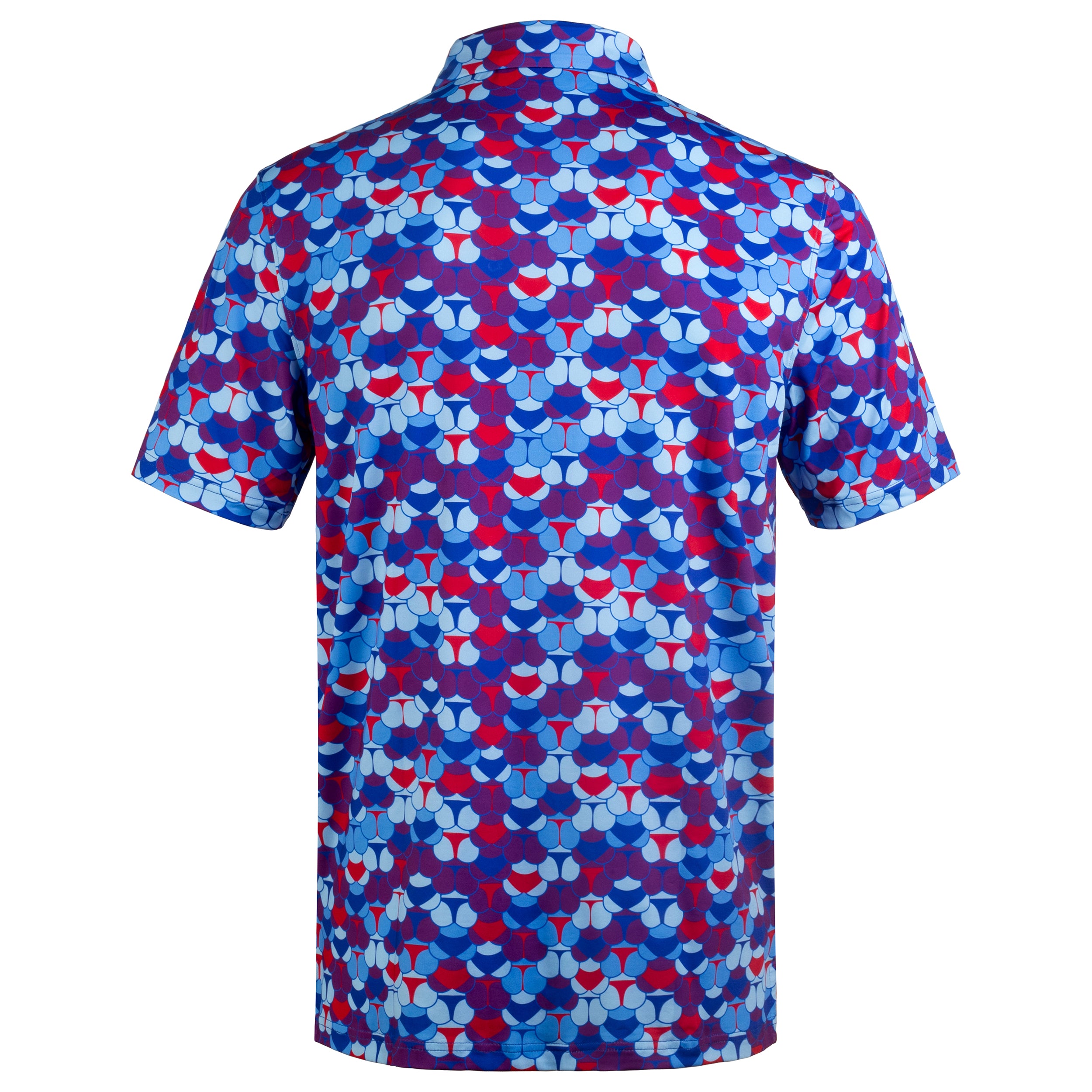 Purple Whaile Tail Men’s Performance Golf Polo