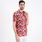 Red Whaile Tail Men’s Performance Golf Polo