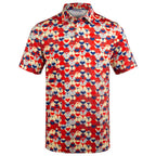 Red Whaile Tail Men’s Performance Golf Polo