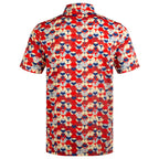 Red Whaile Tail Men’s Performance Golf Polo