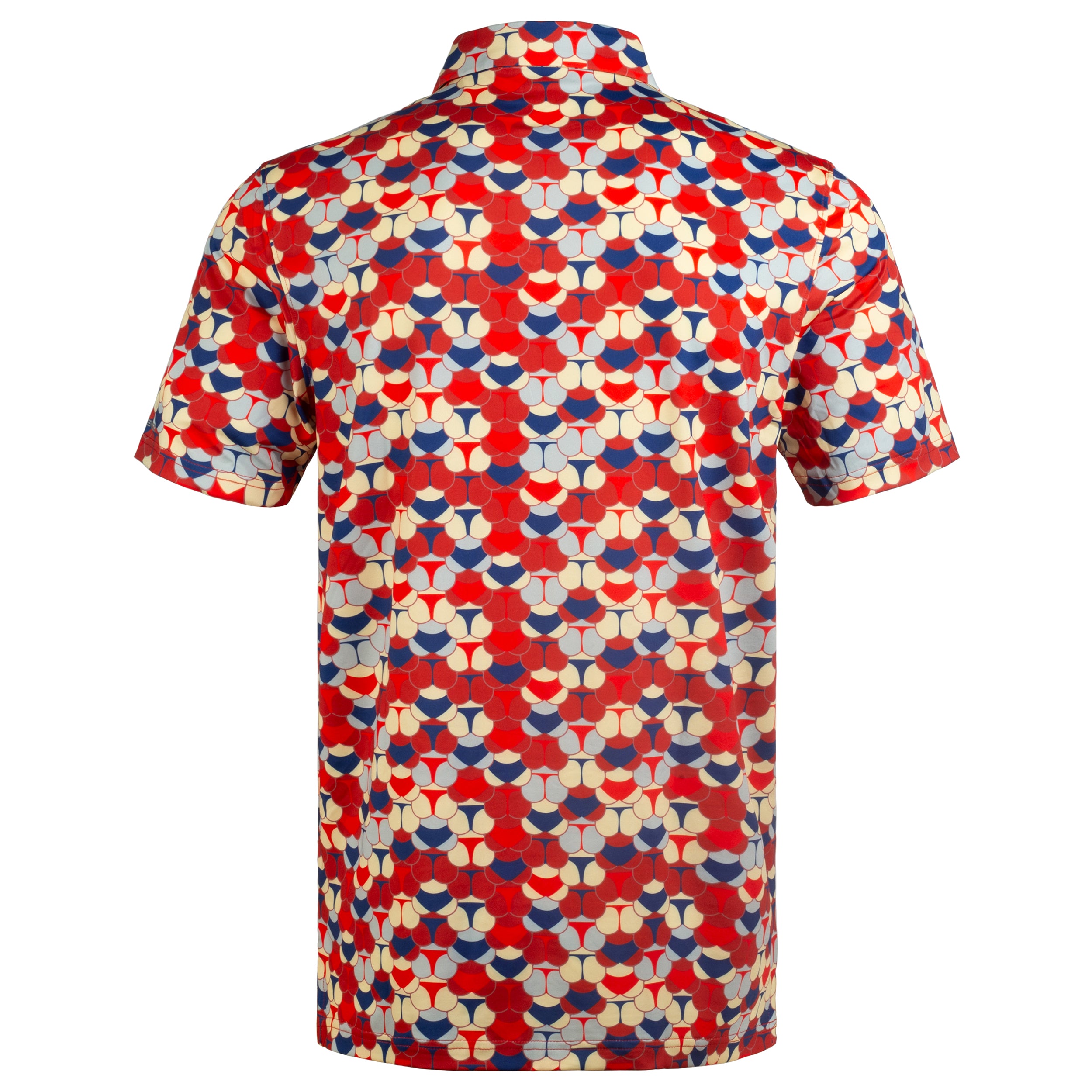 Red Whaile Tail Men’s Performance Golf Polo