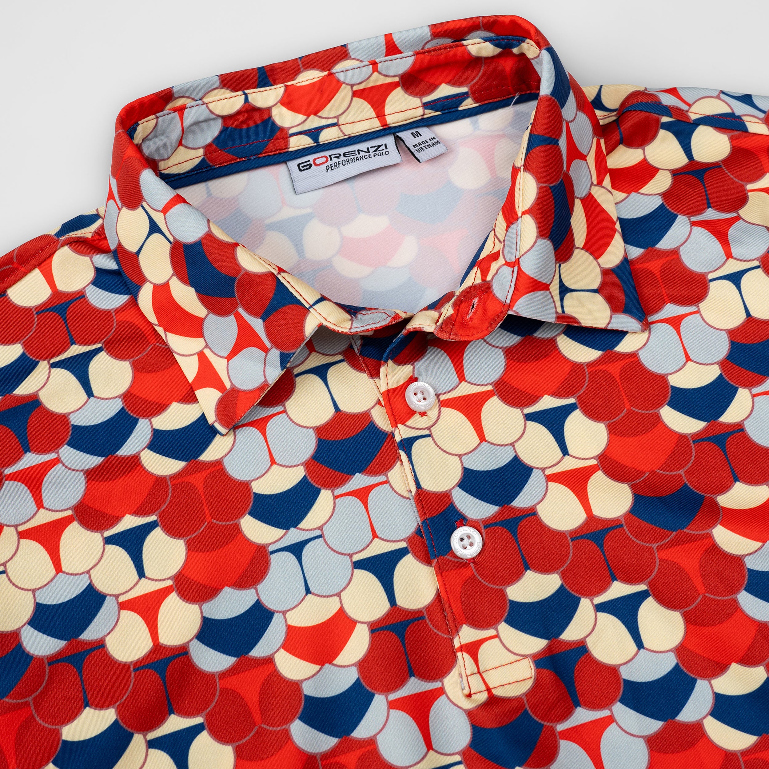 Red Whaile Tail Men’s Performance Golf Polo
