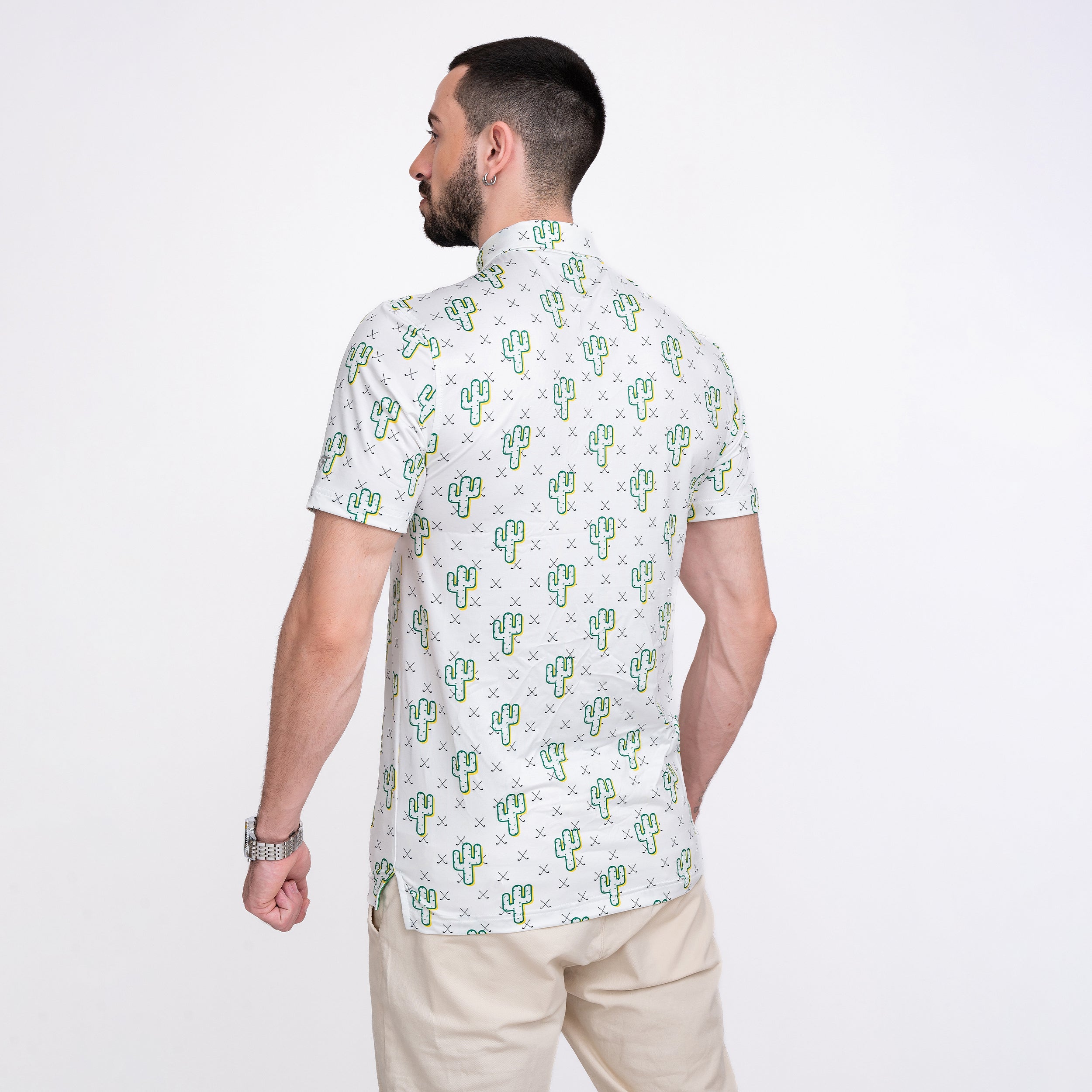White Cactus Men’s Performance Golf Polo