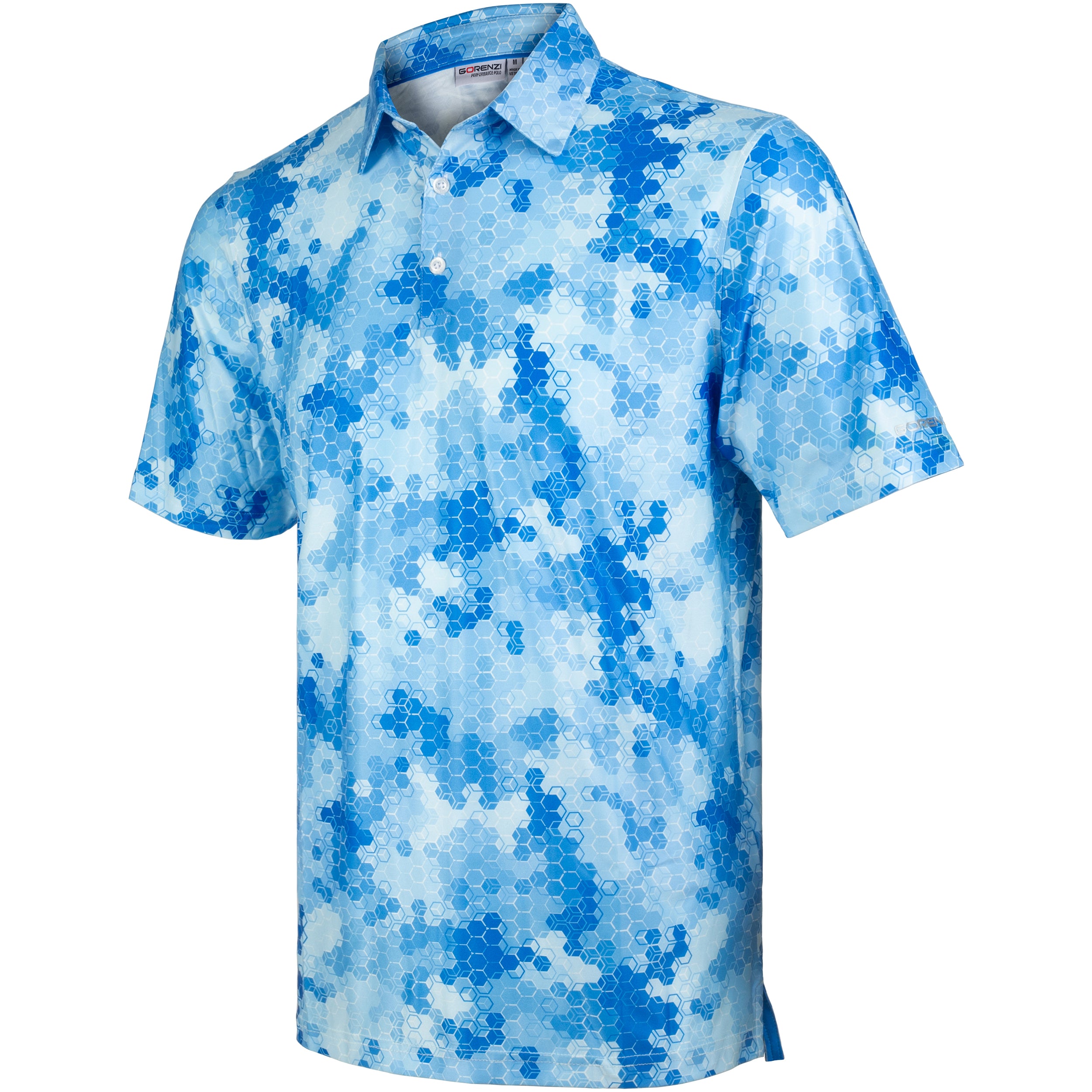 Blue Camouflage Men’s Performance Golf Polo
