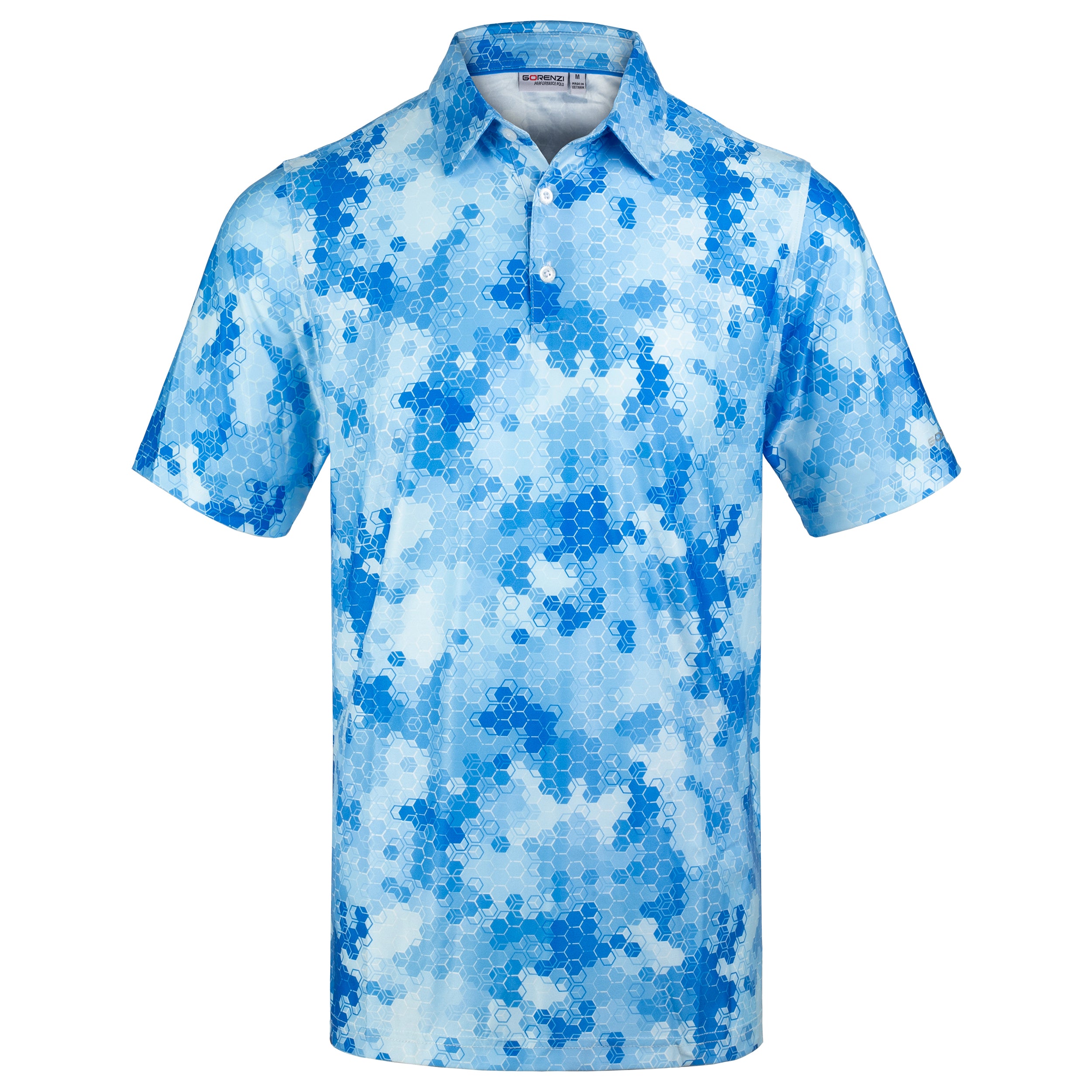 Blue Camouflage Men’s Performance Golf Polo