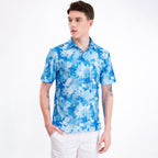 Blue Camouflage Men’s Performance Golf Polo